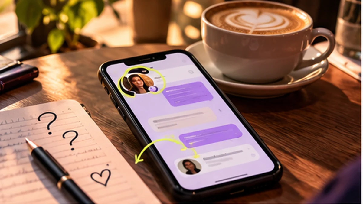 Téléphone avec conversation de rencontre, carnet et café
